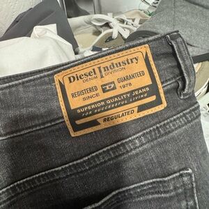 Diesel Men's Charcoal Jeans